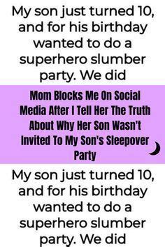Submit your stories: popmediaagency@gmail. . Aita for telling this mom the truth about why her son wasn t invited to a sleepover party